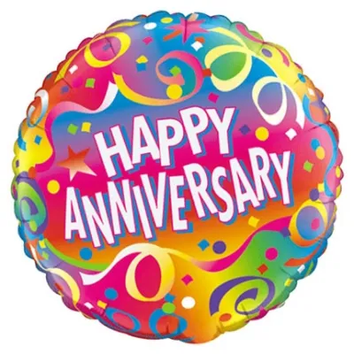 One Anniversary Mylar Balloon